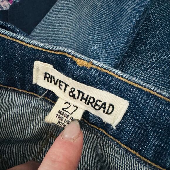 Rivet And Thread High Waisted Curvy Straight Leg Jeans Women’s Size 27 - Picture 6 of 8